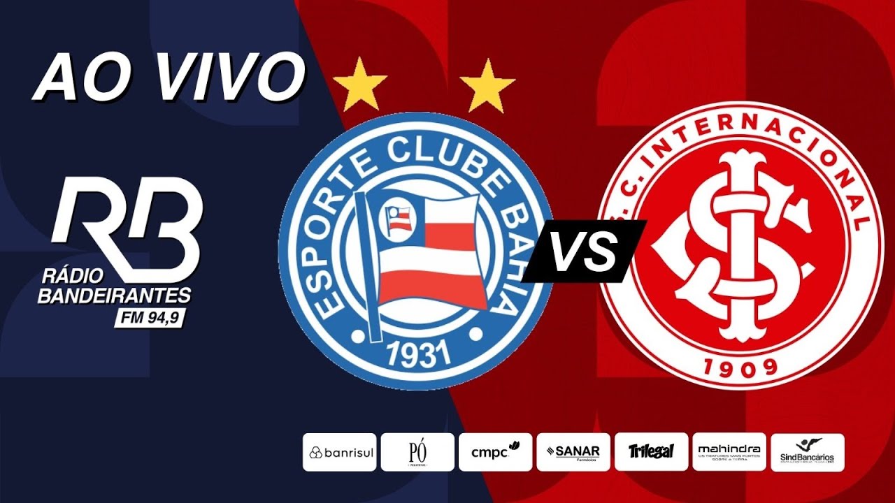 BAHIA (1) X (0) INTER | BRASILEIR&Atilde;O | RODADA ATRASADA | JORNADA ESPORTIVA (22/10/2025)