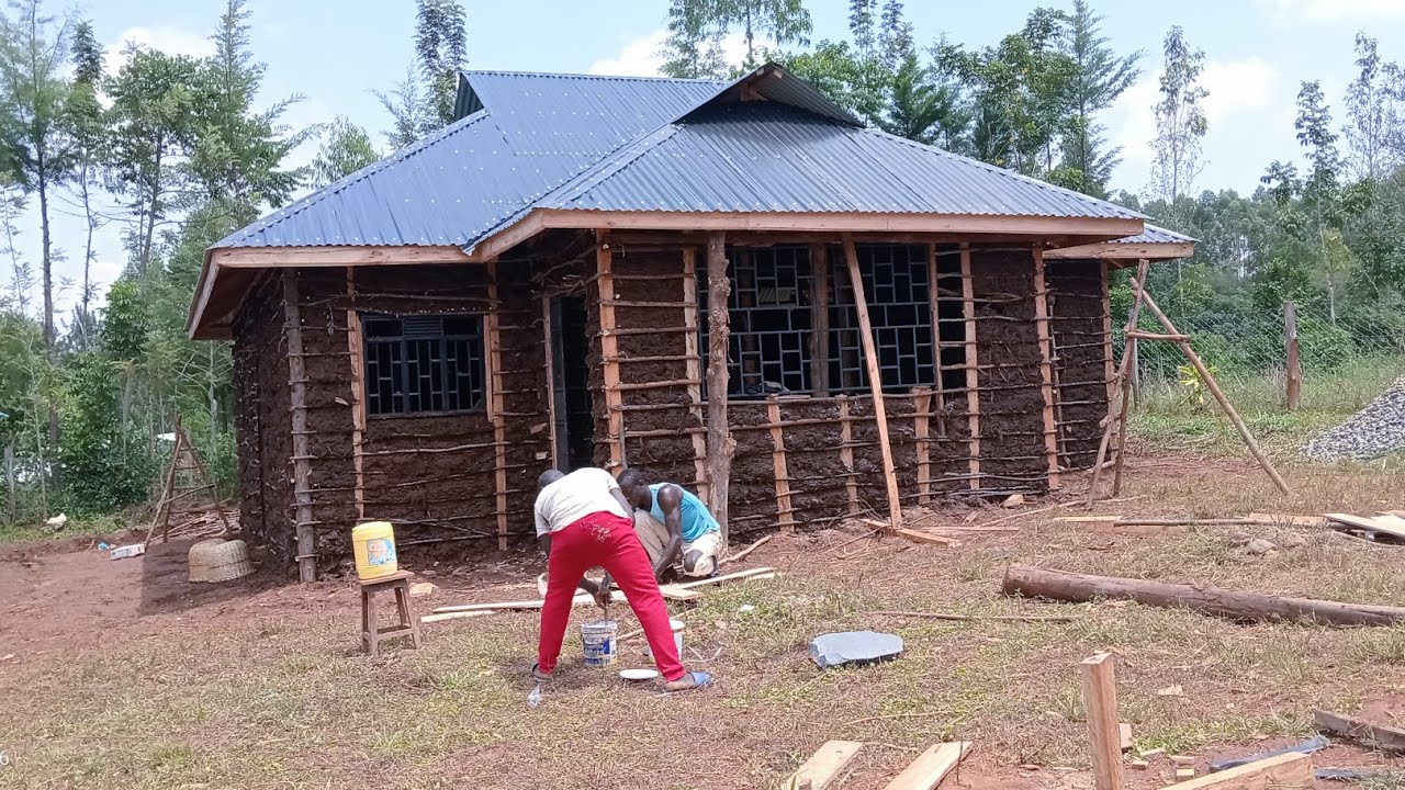 We are done with stage one of a two bedroom semi-permanent house at marenyo.