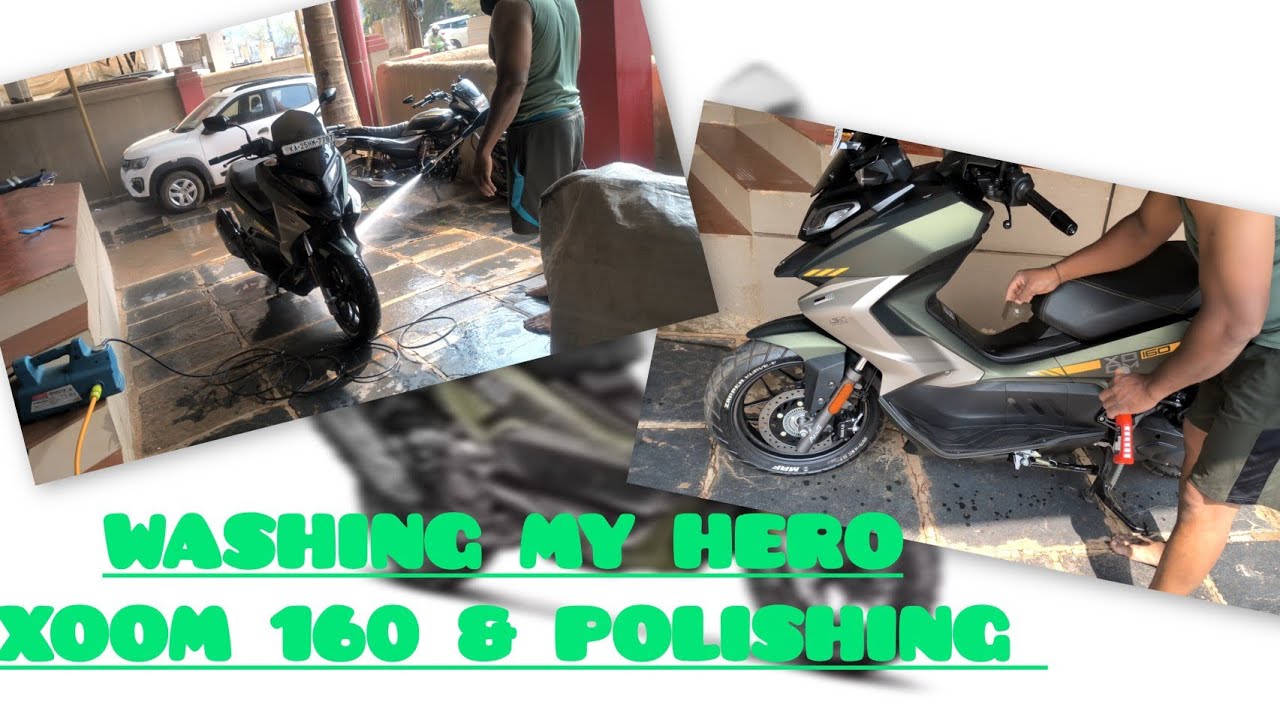 Hero Xoom 160 Full Washing + Polish | Chamkaile Shine 💦✨ | Before After
