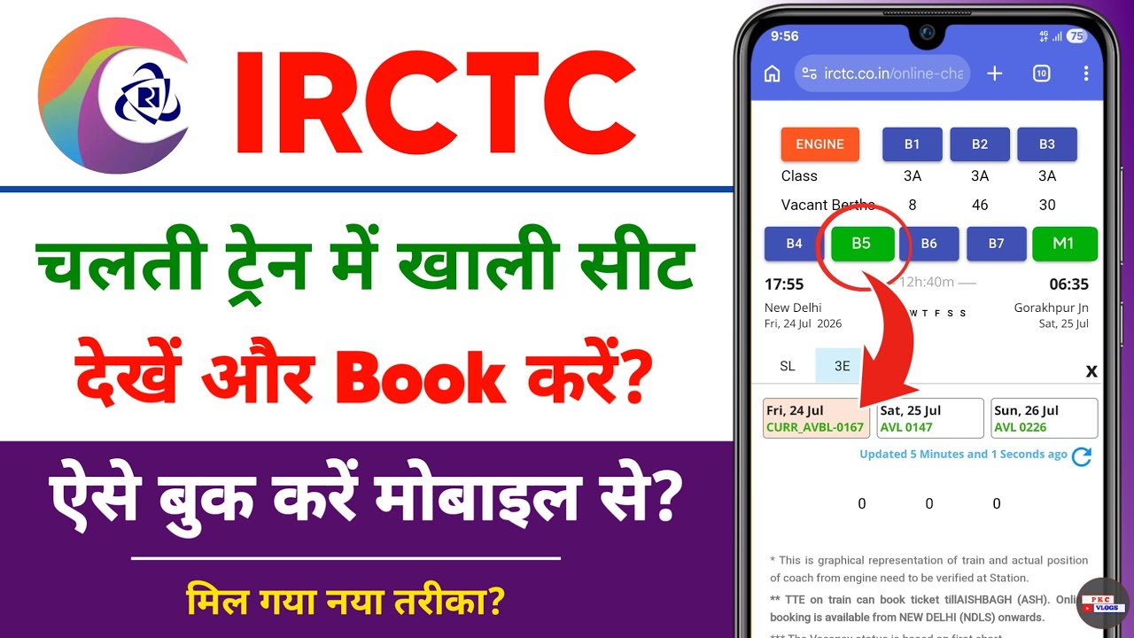 chalti train me ticket kaise book kare - chalti train me khali seat kaise book kare
