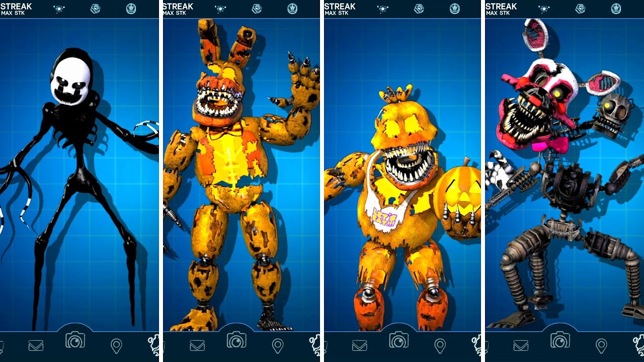 FNAF Halloween Update Animatronics Jumpscare & Workshop Animations