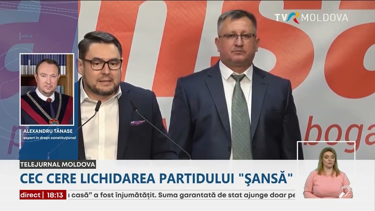 Alexandru Tănase, despre lichidarea Partidului „Șansă”: CEC trebuie să aibă argumente imbatabile