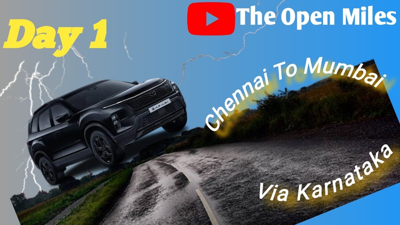 Chennai -TO- Mumbai via Karnataka | Road Trip | Solo Drive | Car Drive | Day 1 | Episode 1