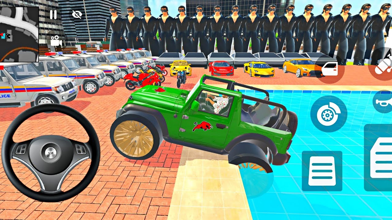 🤩Car bike game*Franklin ordered an Indian Police Cars and Mahindra thar or bike in game 🎮 ninja h2r🚨