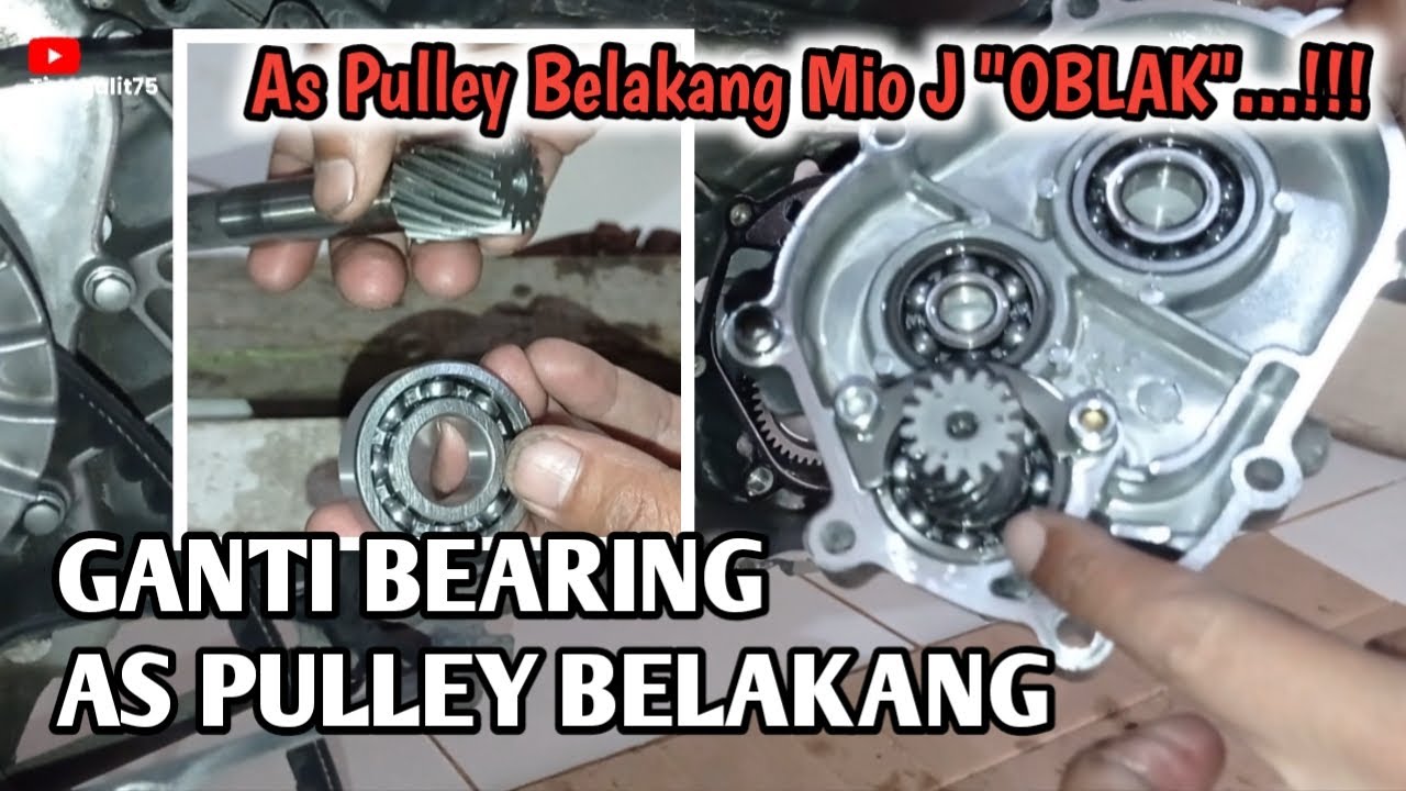 GANTI BEARING AS PULLEY BELAKANG MIO J‼️@Tiangalit75