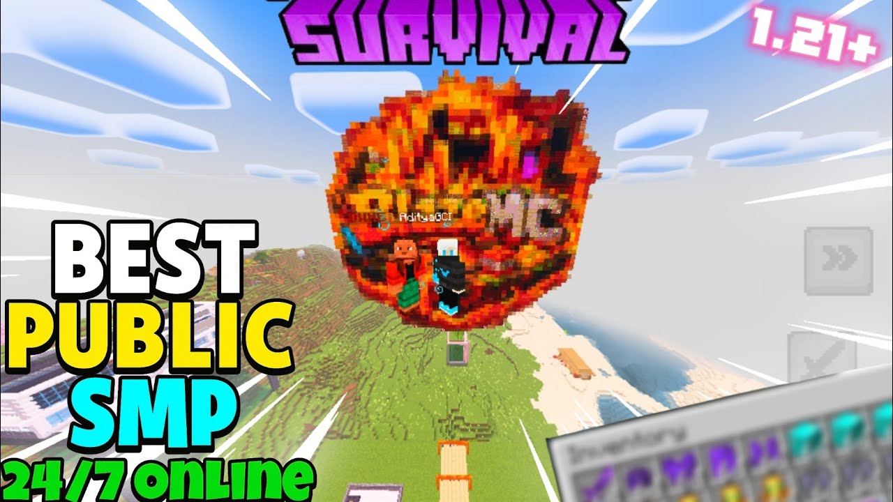 🔥 Minecraft Survival SMP Server 24/7 | Public SMP Java + Bedrock | Free Join Minecraft