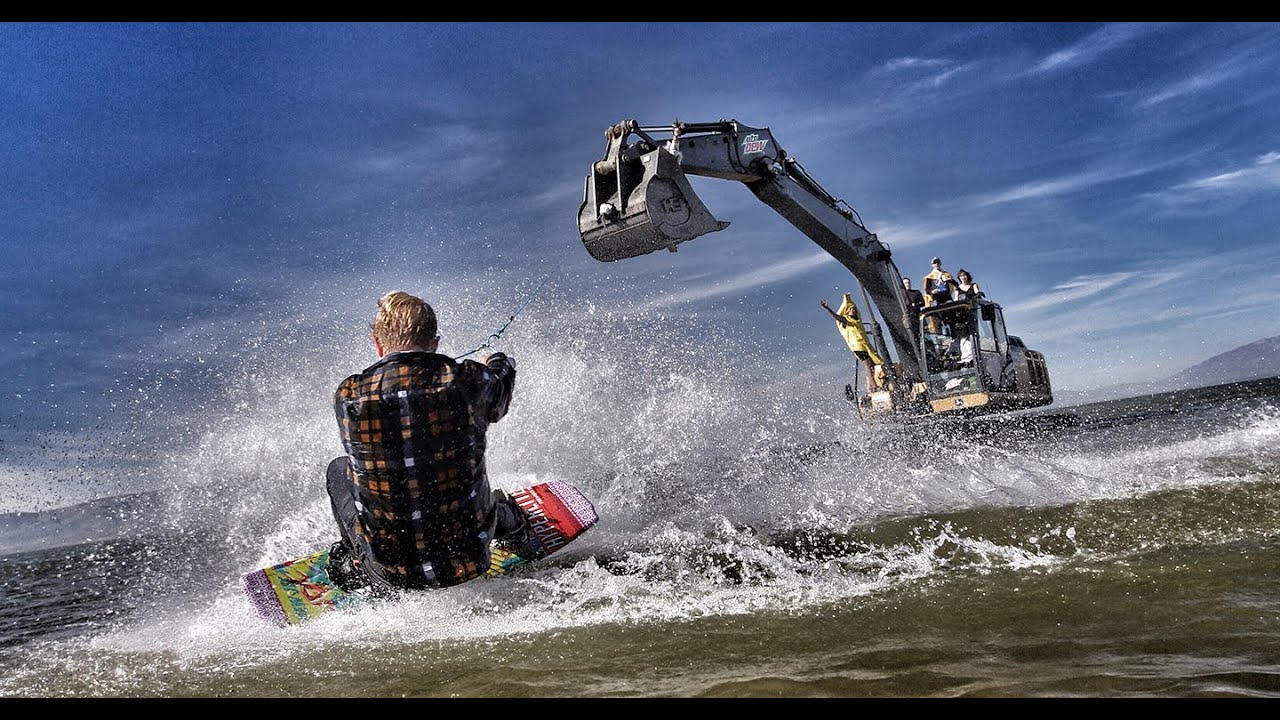 Track Hoe Boarding! Insane Epicness! | DEVINSUPERTRAMP