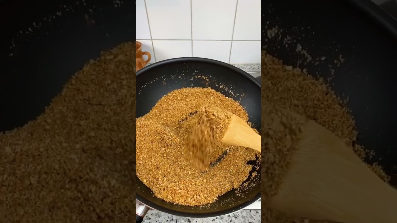 Macaroane cu pesmet si nuca desertul ieftin din copilarie #shorts