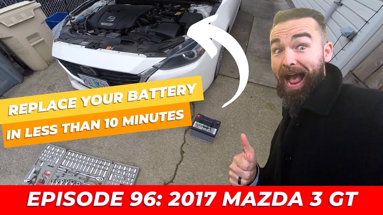 КАК ЗАМЕНИТЬ АККУМУЛЯТОР В Mazda 3 2014-2018