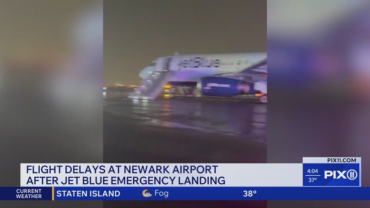 Delays at Newark airport following emergency landing