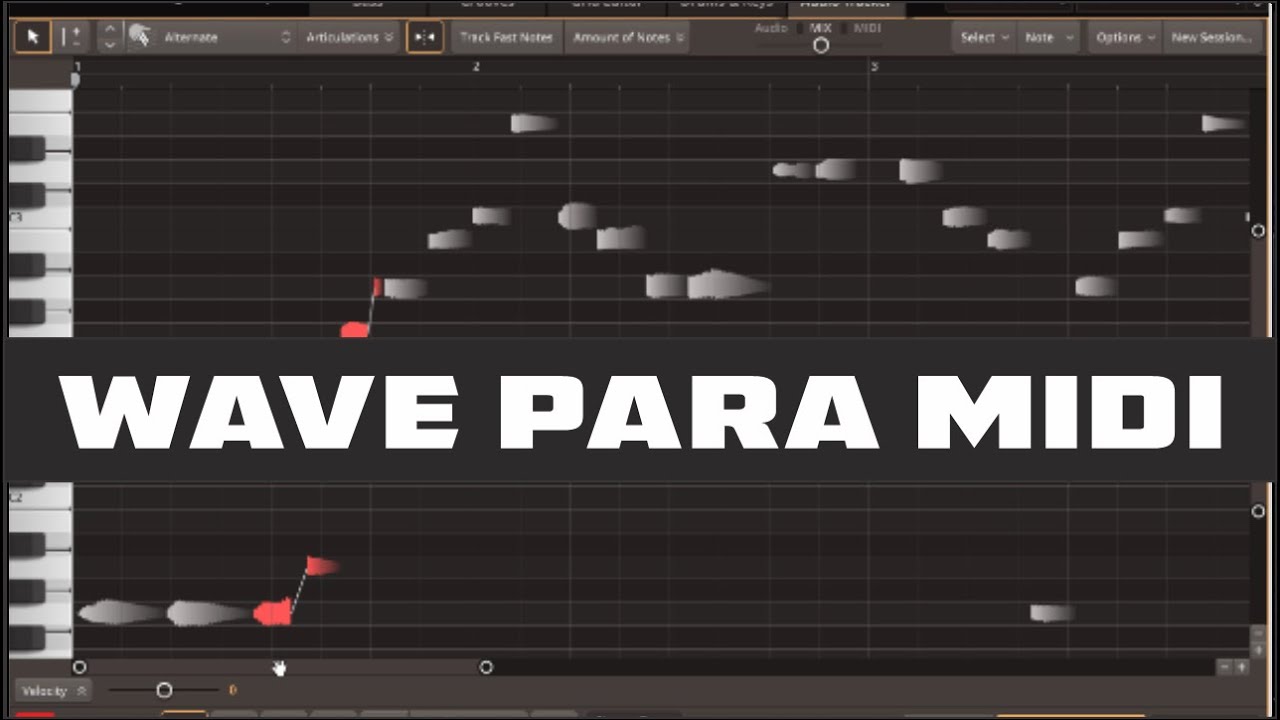 WAVE PARA MIDI BASS CONVERTE AUDIO EM MIDI