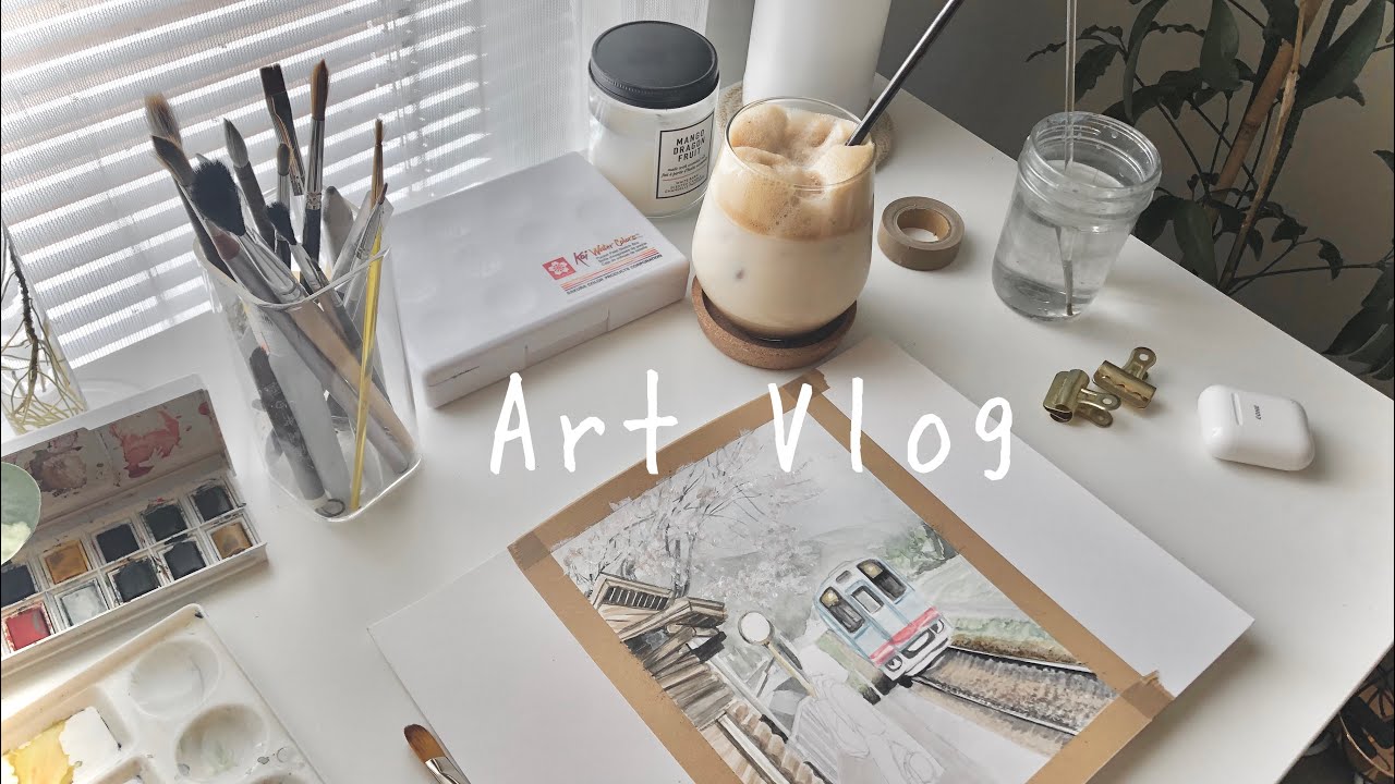 🚞 ART vlog 。الكثير من الرسم 。 نزهة