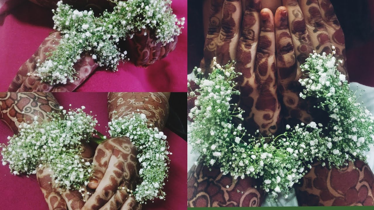 Real flower haathphool | Gypsophila hand harness |Fresh flower jewellery
