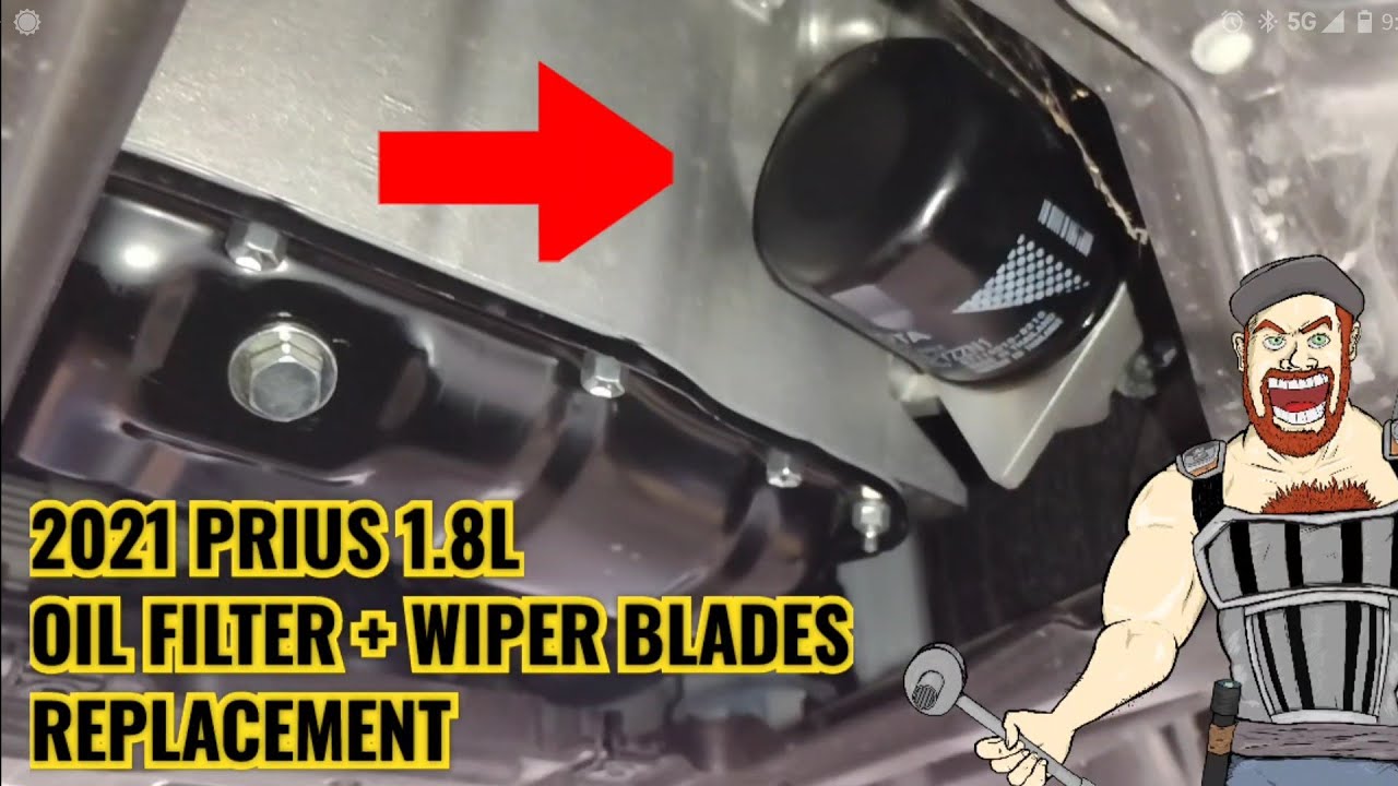 2017 - 2022 TOYOTA PRIUS 1.8L OIL FILTER + WIPER BLADES REPLACEMENT 2017 2018 2019 2020 2021 2022