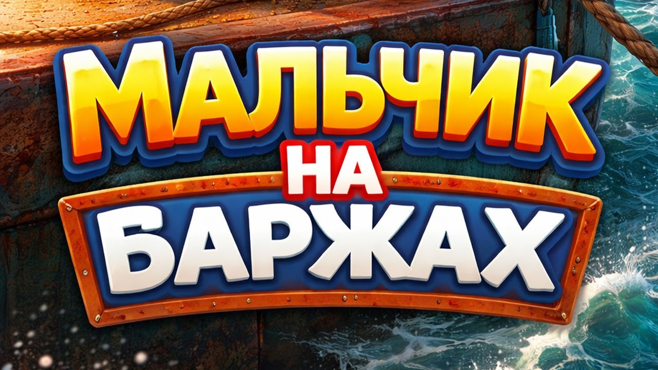 Даниил балансирует на баржах, притягивает их к берегу и просто проводит время у воды