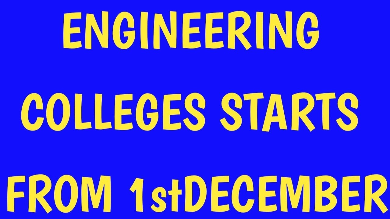 ENGINEERING COLLEGE CLASSES STARTING DATE 2020 | TS AP ENGINEERING COLLEGES STARTING DATE