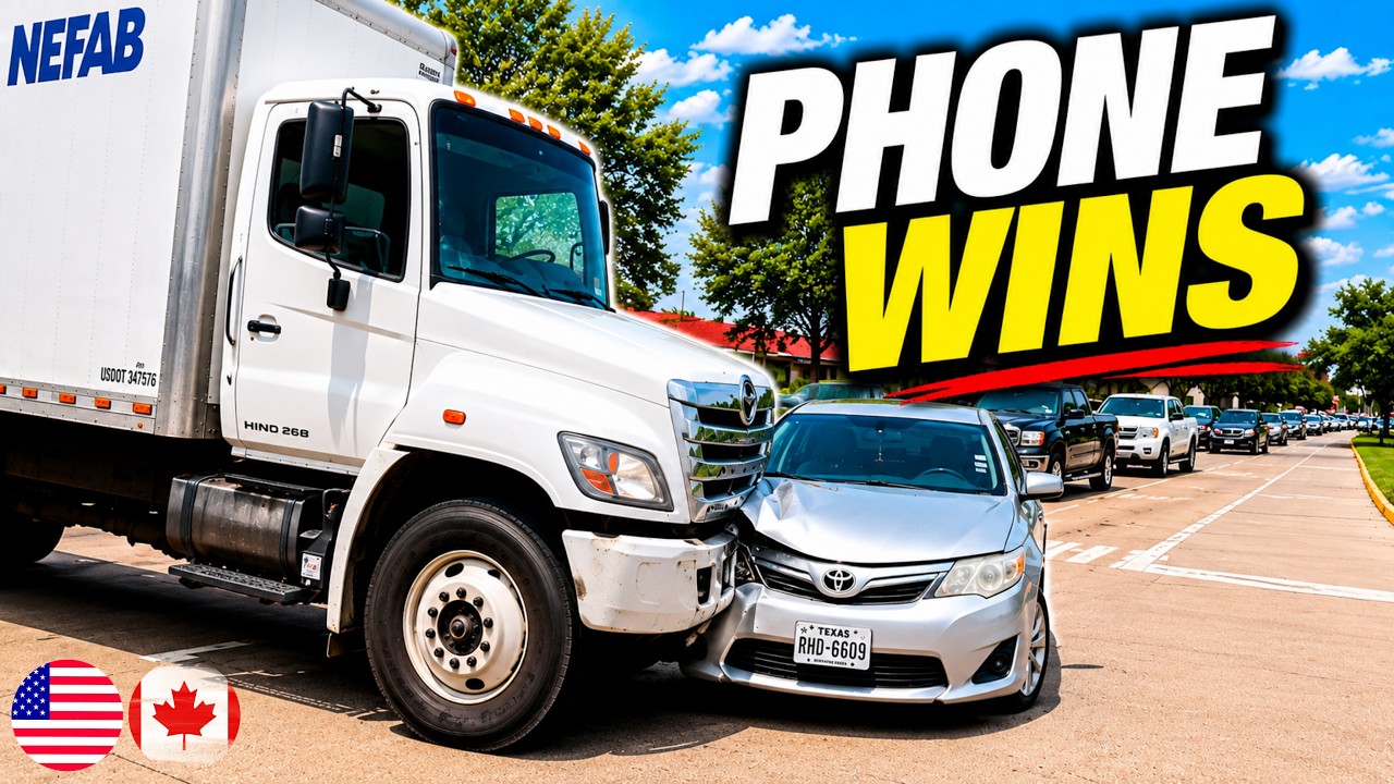 TEXTING DRIVER SLAMS BOX TRUCK! - 996