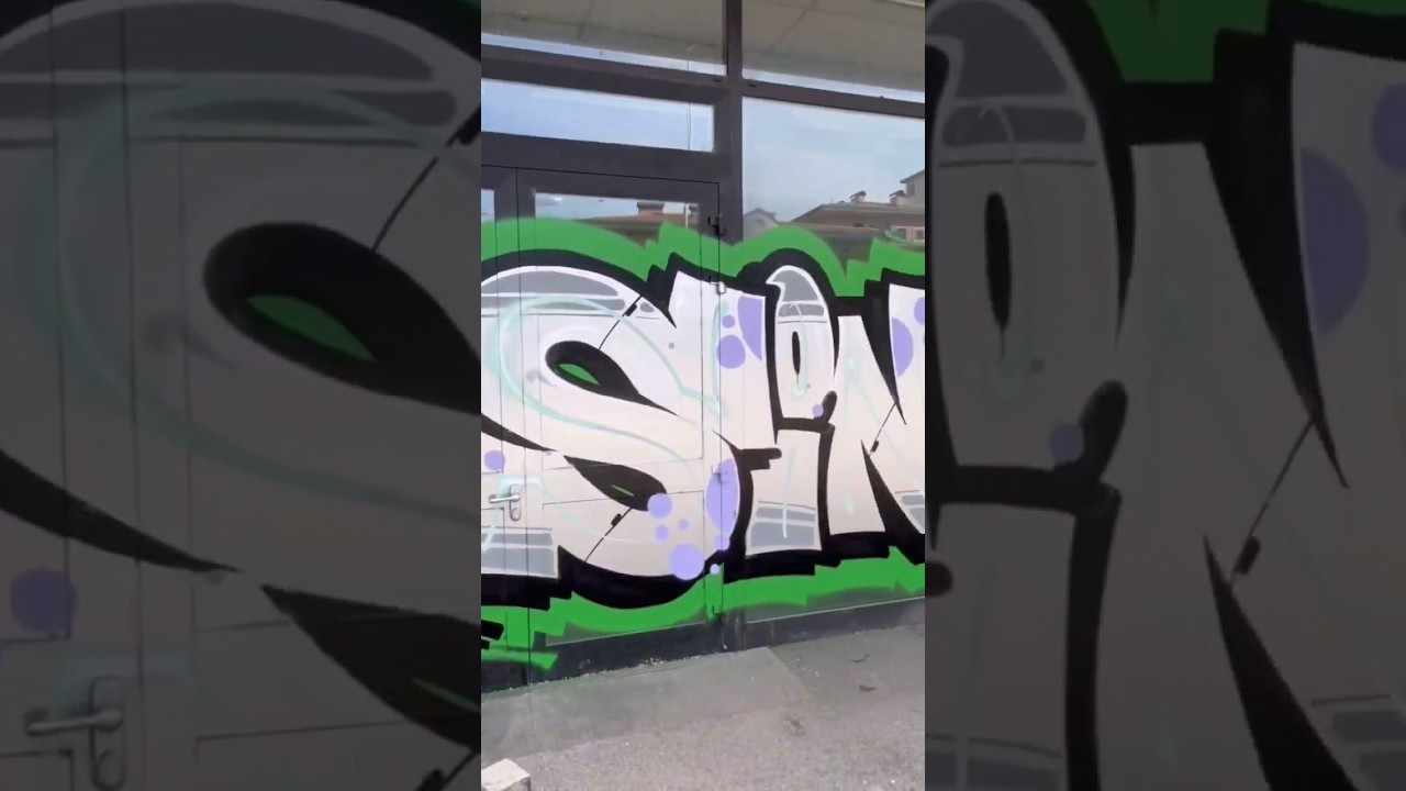 SICK GRAFFITI STRAIGHT-LETTER PIECE 🔥 #graffiti #graffitiart #shorts