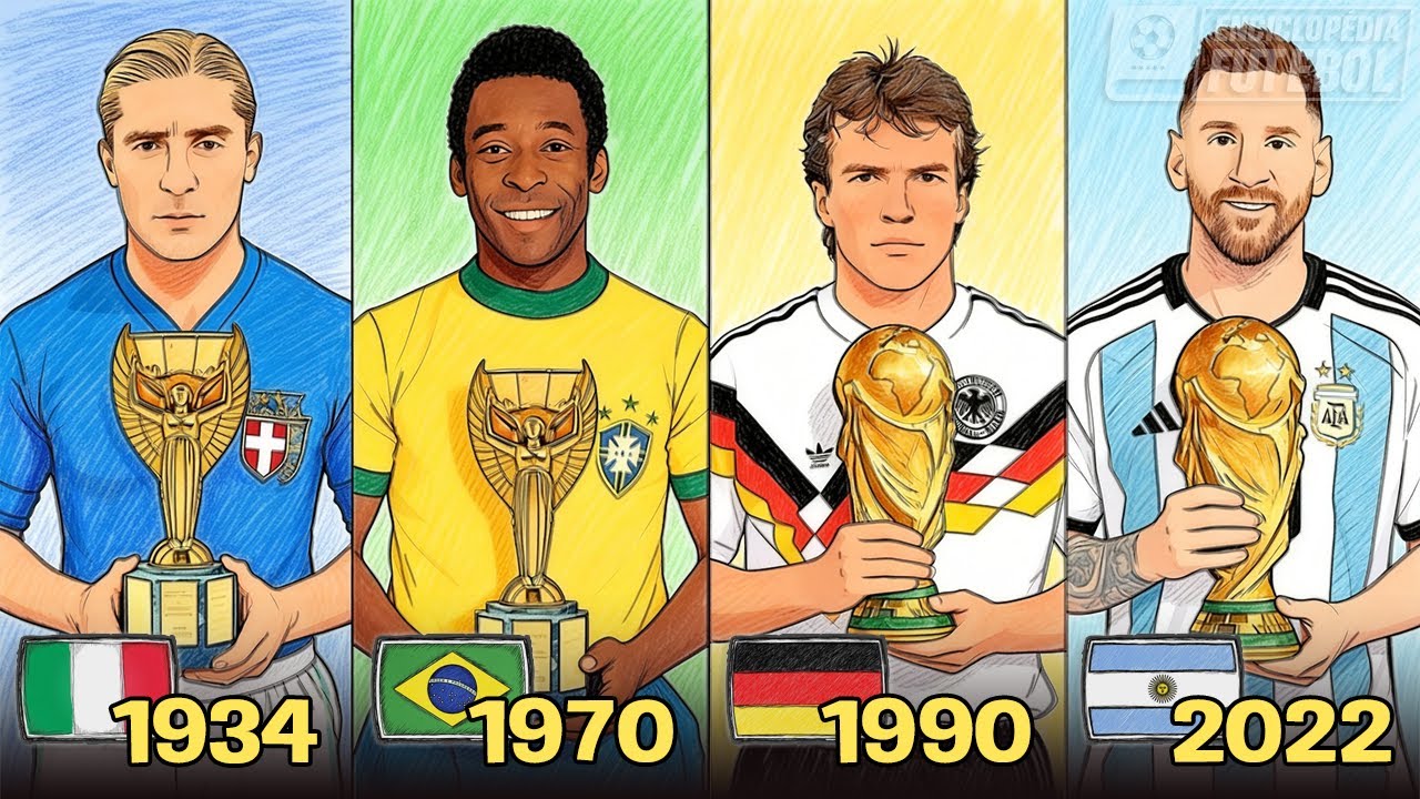 TODOS os CAMPEÕES da COPA do MUNDO! 1930-2022