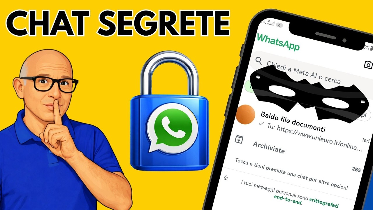Whatsapp chat con lucchetto + NASCOSTE