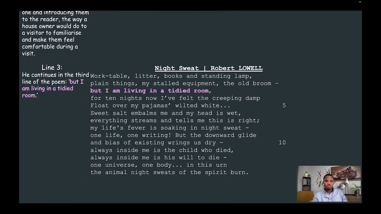 'NIGHT SWEAT' ANALYSIS — ROBERT LOWELL | #GCSE #IGCSE