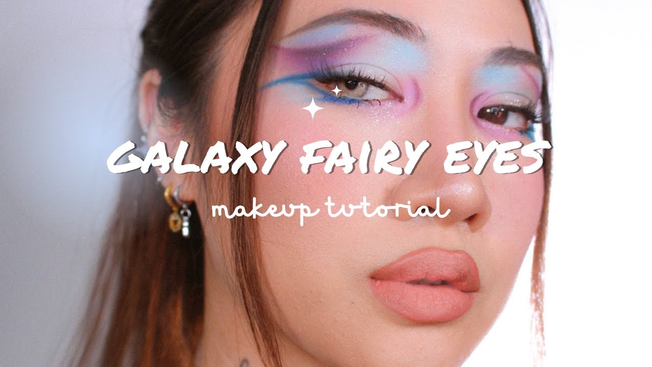 CREATIVE GALAXY FAIRY EYESHADOW & GRAPHIC EYELINER EYE MAKEUP TUTORIAL ✨