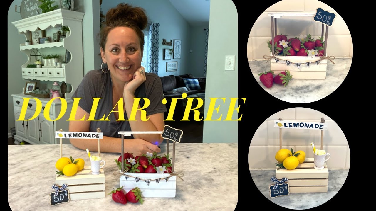 LEMONADE STAND & STRAWBERRY STAND 🍓🍋 | DOLLAR TREE DIY