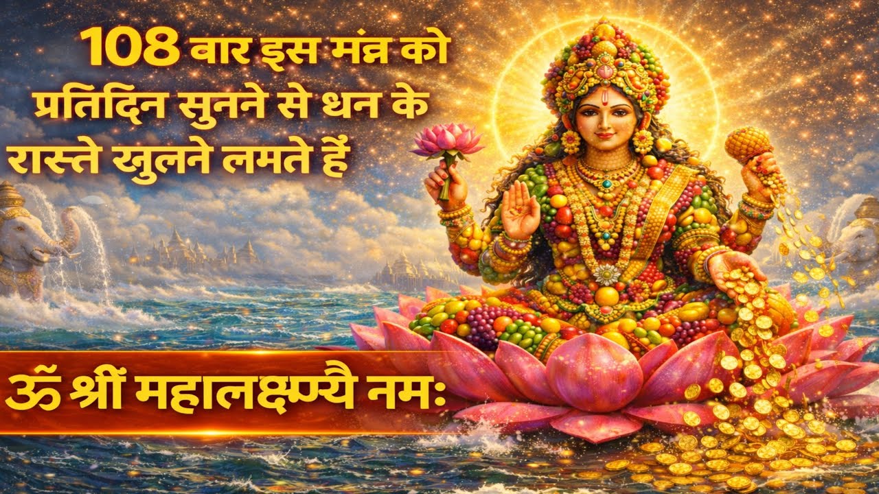ॐ श्रीं महालक्ष्म्यै नमः 108 बार | धन प्राप्ति लक्ष्मी मंत्र | Lakshmi Mantra for Wealth! Morpankh