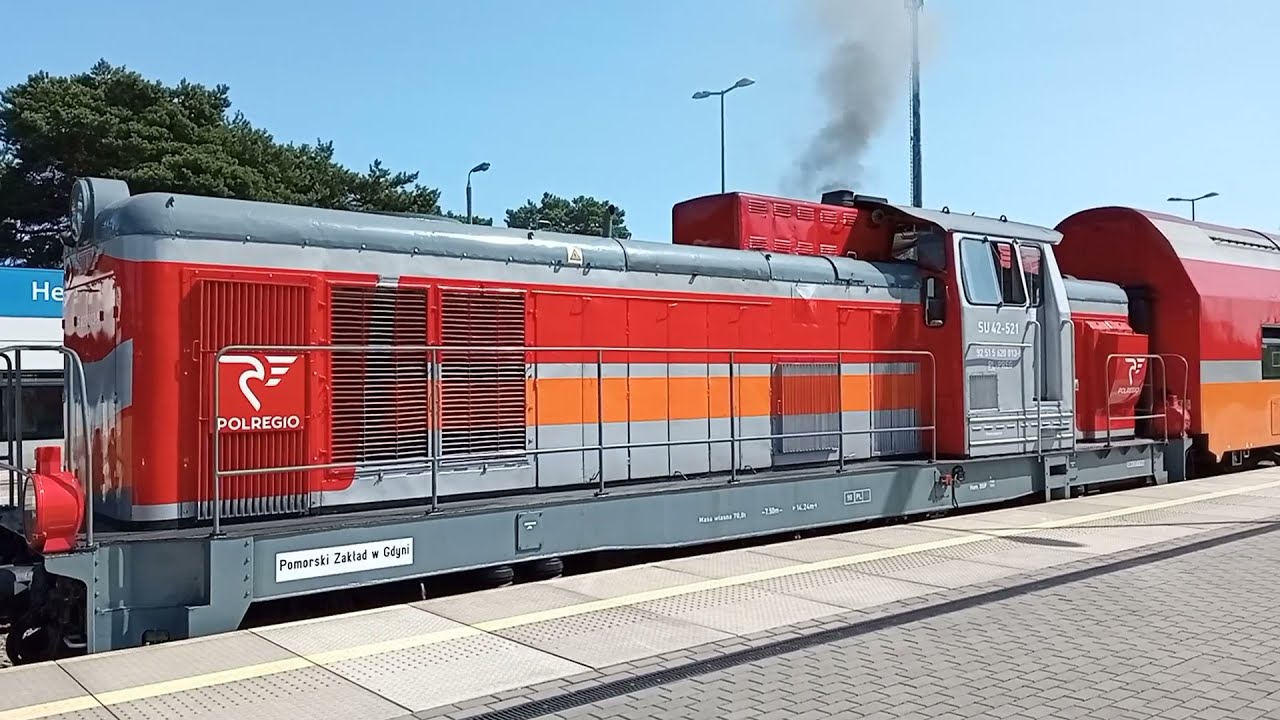 Hel lipiec 2021 SU42 i SM42 Polregio z Bohunami PKP