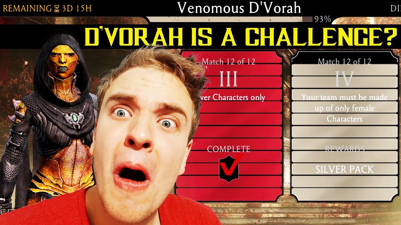 MK Mobile. Venomous D'Vorah Challenge Gameplay. I Can't Believe it!