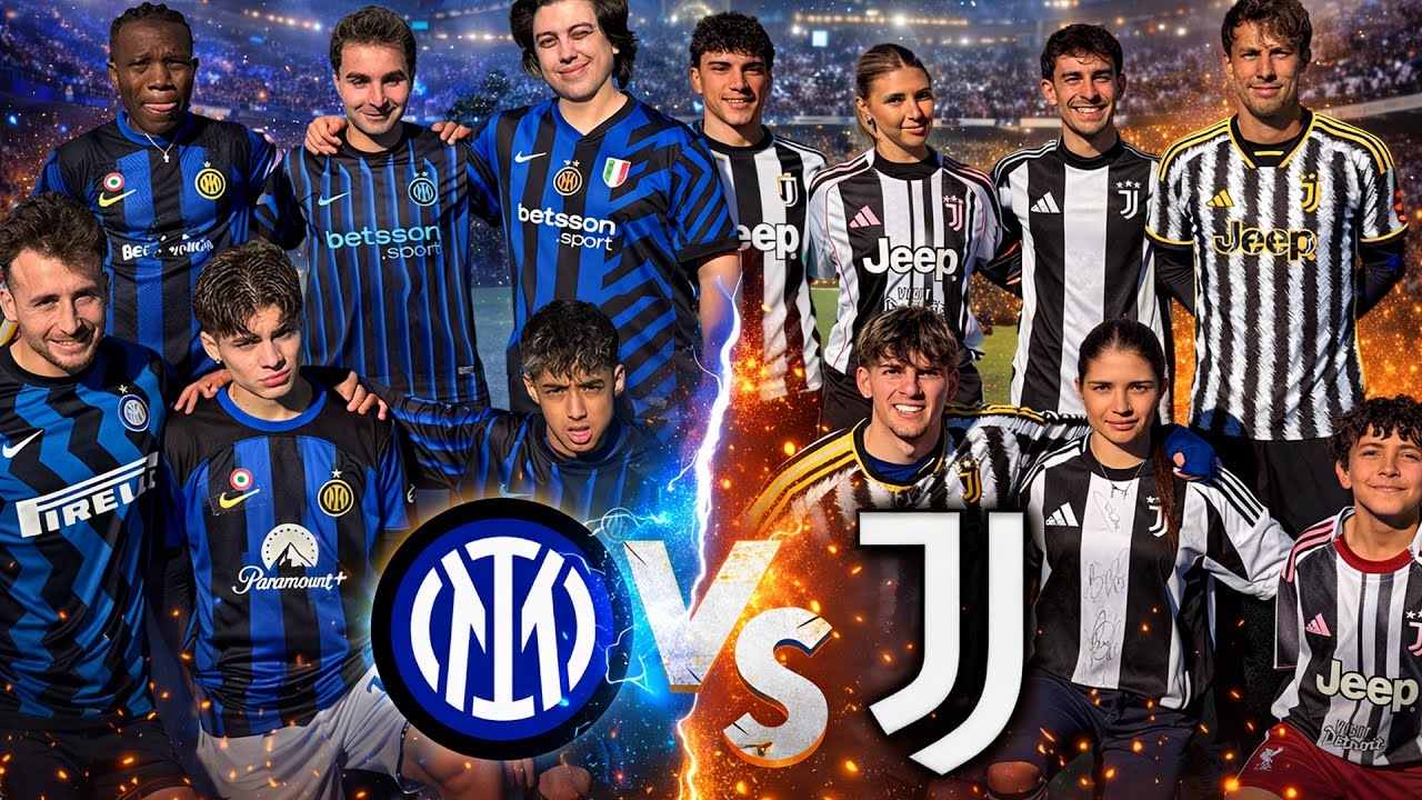 Inter VS Juventus - 7 vs 7 FOOTBALL CHALLENGE!! w/ PirlasV, Sofia, Giadas & Frankie