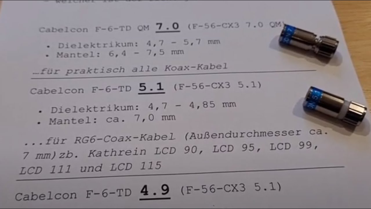 Kompressionsstecker Cabelcon, Unterschiede und Auswahlhilfe