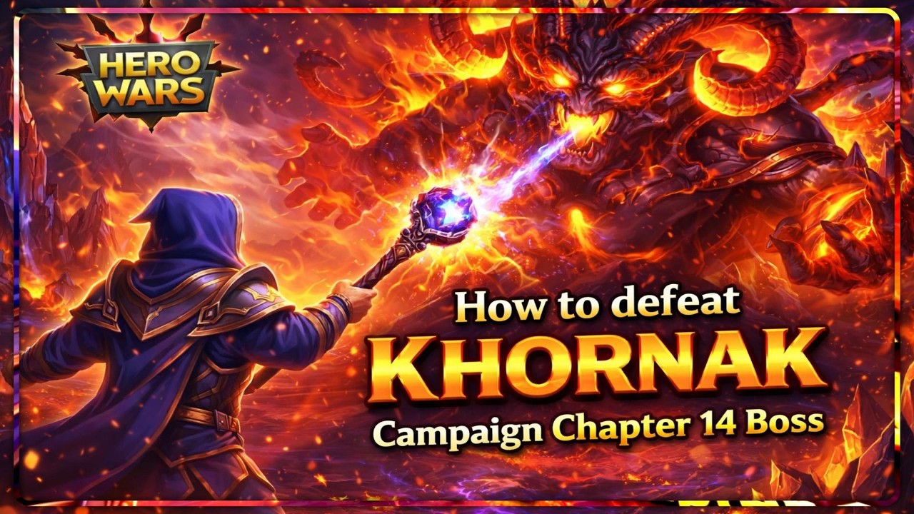 Hero Wars - How to defeat Khornak - Campaign chapter 14 boss