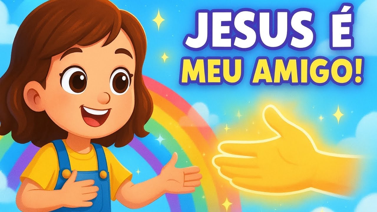 🎶 JESUS É MEU AMIGO! | Música Infantil Gospel Super Alegre 🎤✨ (Animação 3D Colorida)