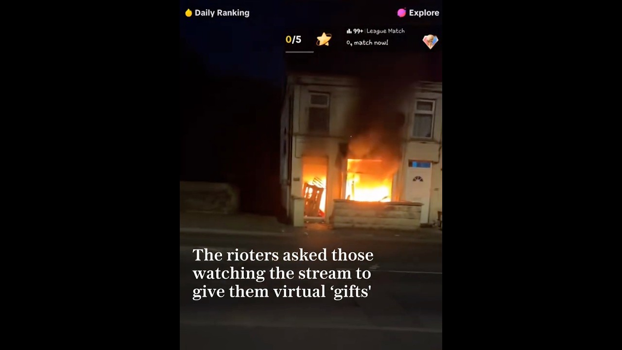 Ballymena mob ask for 'gifts' as they burn down house live on TikTok
