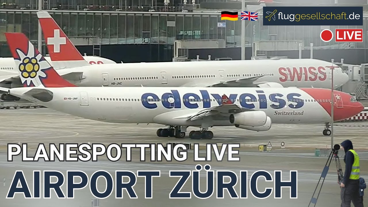 Flughafen Zürich 🇨🇭 Livestream / WEF World Economic Forum In- and Outbounds / Donnerstag 23.1.2025