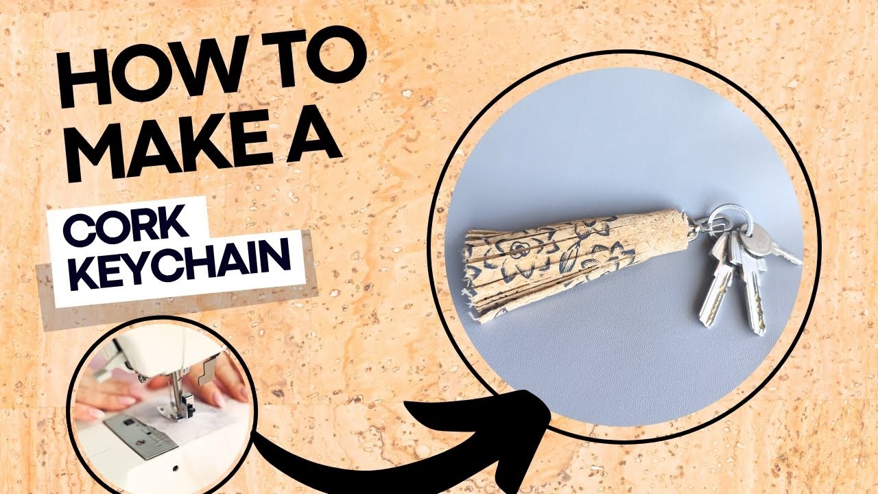 Sewing Cork 31 - DIY Cork Fabric Keychain | Step-by-Step Jewelry Finding Tutorial