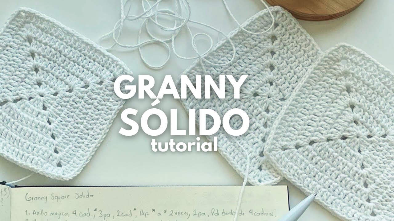Granny cuadrado sólido paso a paso |  Solid Granny Square