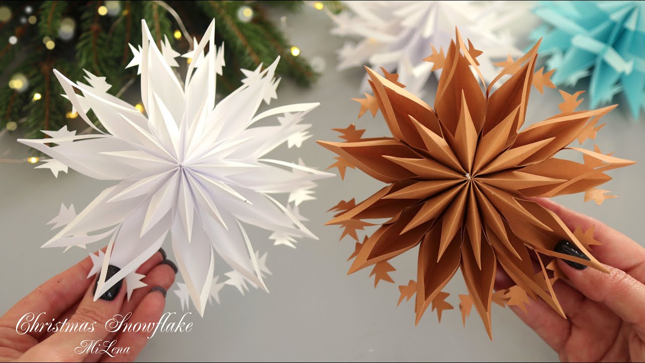 МИНИ СНЕЖИНКА ИЗ БУМАГИ ❄️ 3D PAPER SNOWFLAKE ❄️
