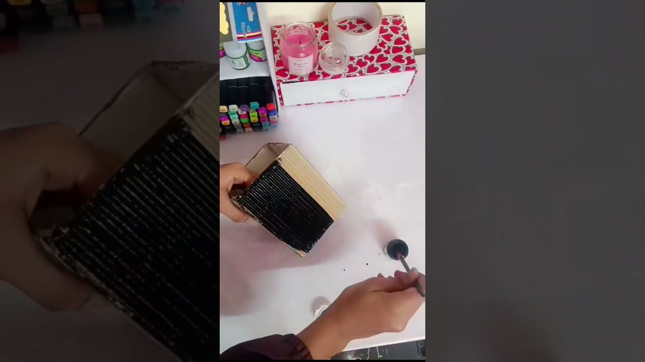 “Simple cardboard Box Makeover ✨ | Aesthetic DIY Holder” 