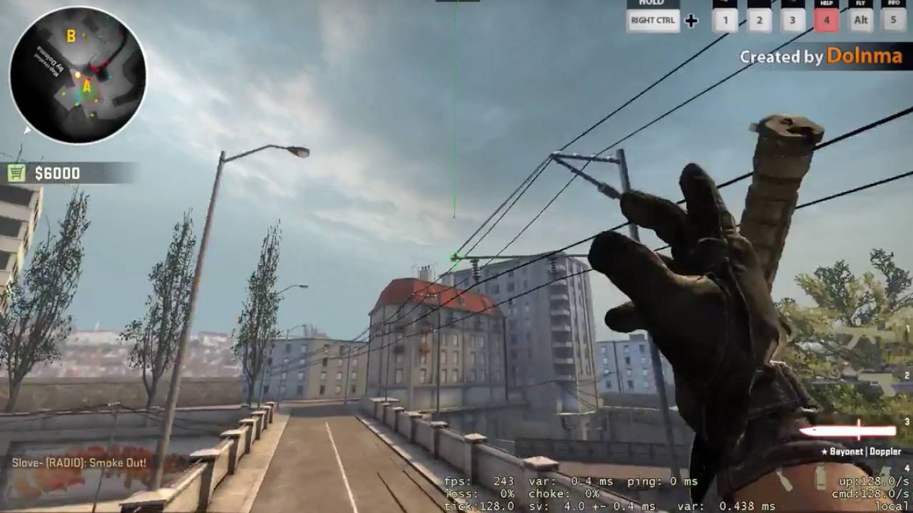 de_overpass - ct sided smokes for bombsite B