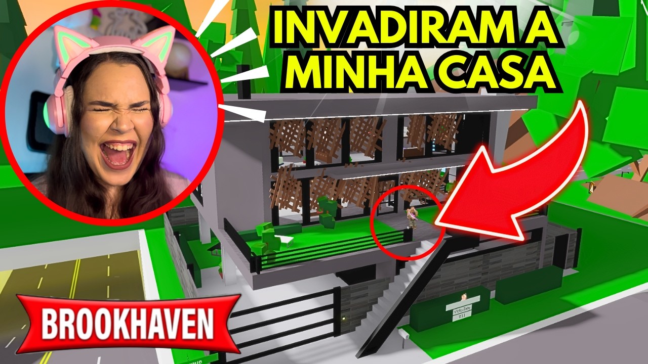 INVADIRAM A MINHA CASA no BROOKHAVEN!!! - ROBLOX