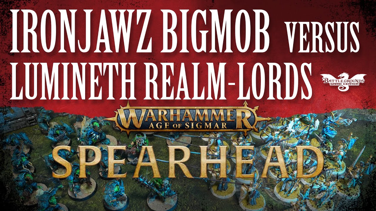 Age of Sigmar: Spearhead Battle Report - Ironjawz Bigmob Versus Lumineth Realm-Lords