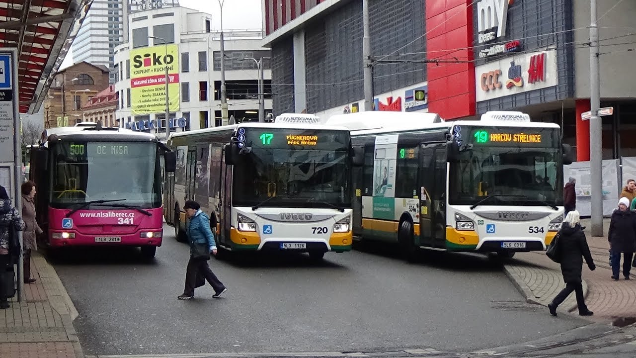MHD Liberec - terminál Fügnerova 21.2.2020
