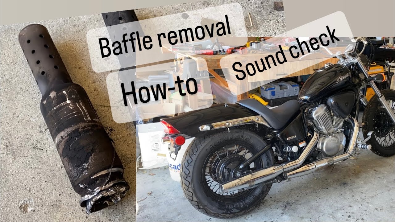 Honda Shadow baffle removal #honda #baffle