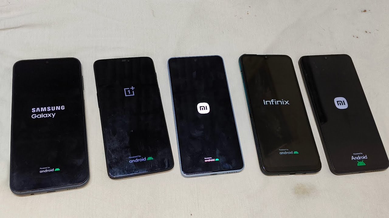 Samsung A14 vs OnePlus 6 vs Redmi Note 13 vs  itel Smart 4 vs Redmi 14c Reboot Speed Test