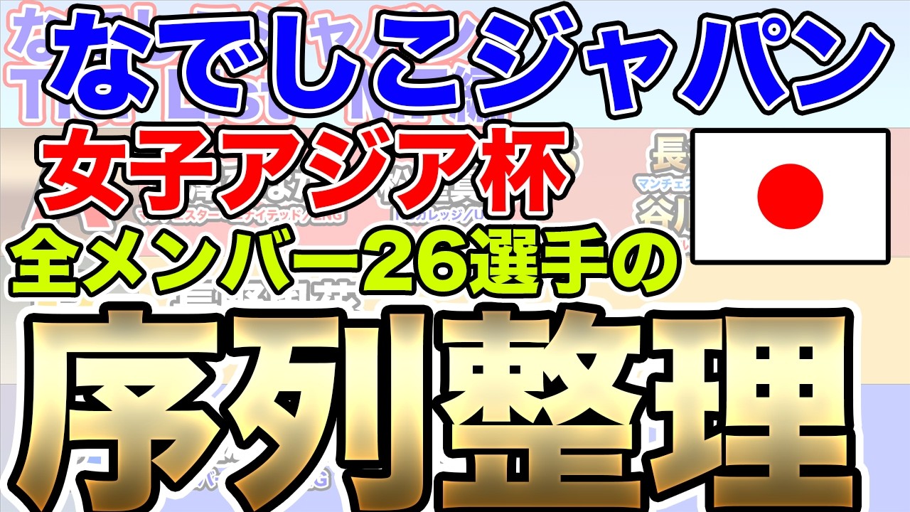 なでしこジャパン、女子アジアカップの序列を整理しよう！アジア制覇へ！長谷川唯や谷川萌々子らの現在の立ち位置は？