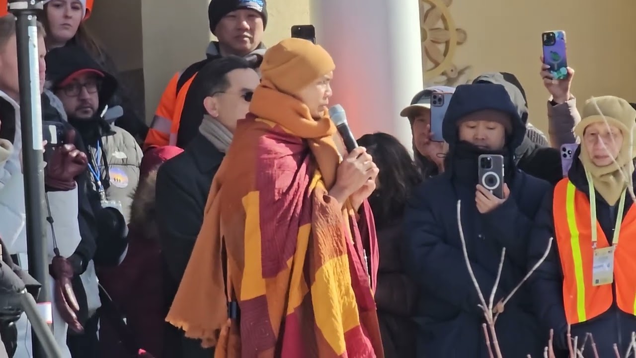 February 8, 2026 Veneravle Monks Walk for Peace Speexh in Fairfax Virginia 💯 