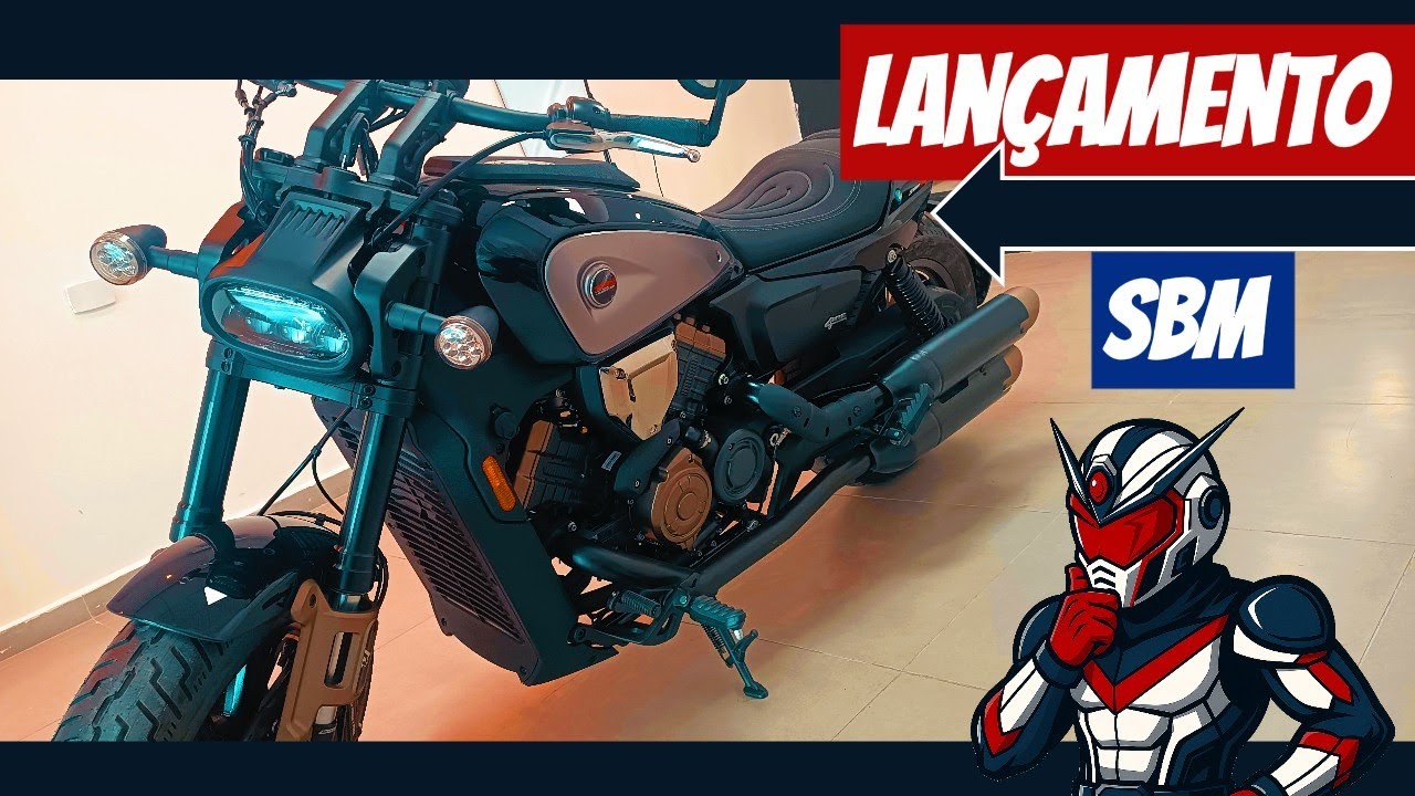 Frente a Frente com a Moto - SBM 600V - Custom com Motor em V