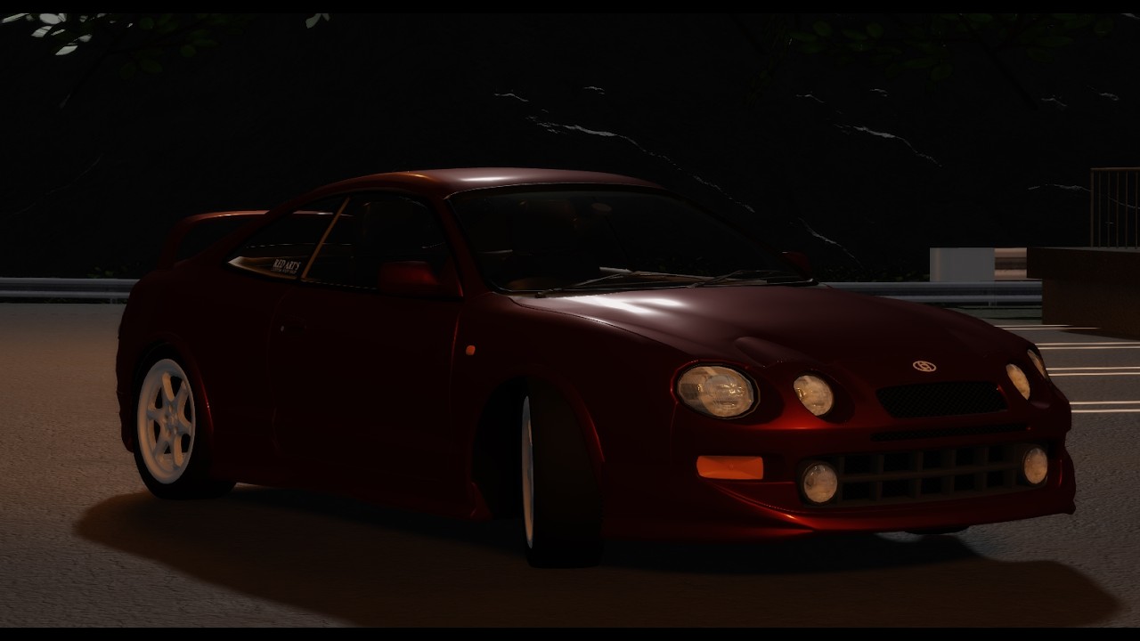 testing my f1 car (the toyota celica gt4)